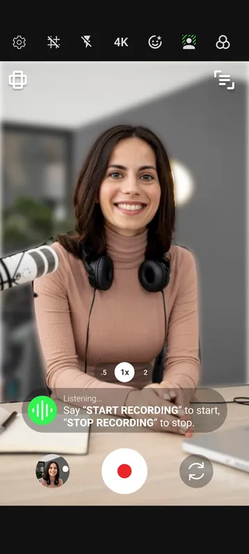 Shootsolo camera with background blur turned on