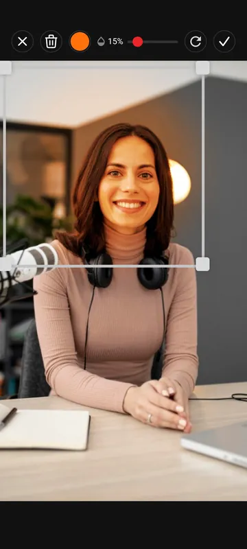 Adding and positioning an orange RGB light in Shootsolo Studio Lights
