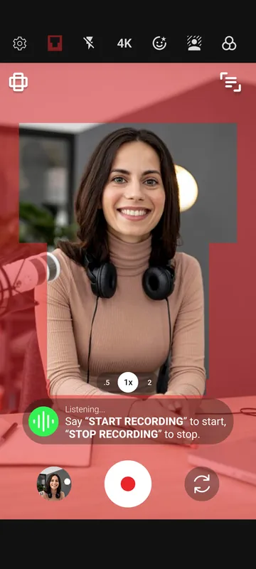 Shootsolo safe-zone overlay showing the area covered by social app interfaces